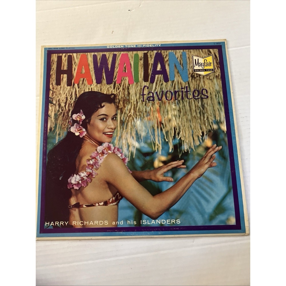 Hawaiian Favorites Vinyl Record Mayfair Golden Tone Harry Richards Islanders